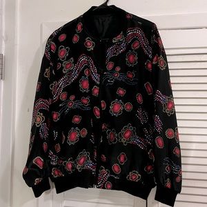 Vintage satin bomber